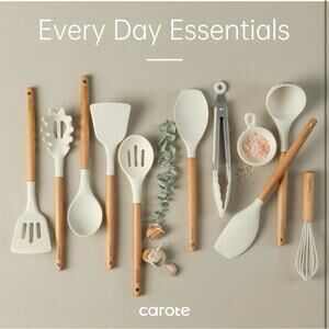 CAROTE Neutral Color Home Series Cooking Utensil Set - 10 Pieces